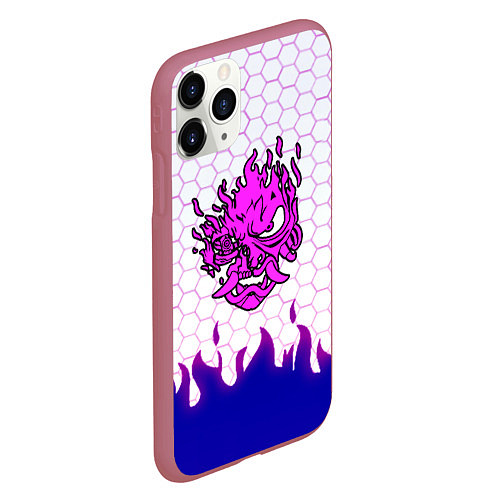 Чехол iPhone 11 Pro матовый Samurai logo cdproject / 3D-Малиновый – фото 2