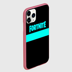 Чехол iPhone 11 Pro матовый Fortnite line, цвет: 3D-малиновый — фото 2
