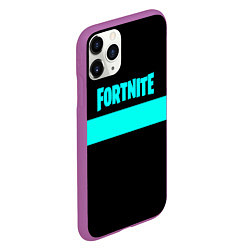 Чехол iPhone 11 Pro матовый Fortnite line, цвет: 3D-фиолетовый — фото 2