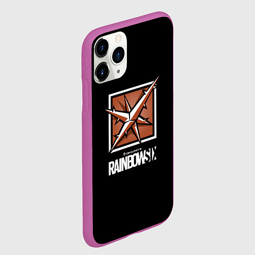 Чехол iPhone 11 Pro матовый Том Кленси радуга 6 / 3D-Фиолетовый – фото 2