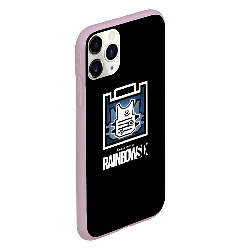 Чехол iPhone 11 Pro матовый Rainbnow six онлайн шутер / 3D-Розовый – фото 2