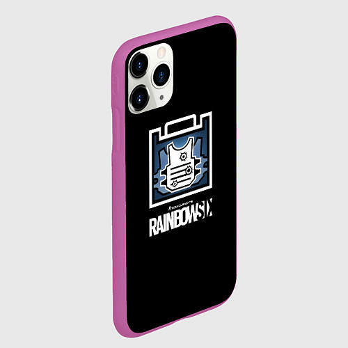 Чехол iPhone 11 Pro матовый Rainbnow six онлайн шутер / 3D-Фиолетовый – фото 2