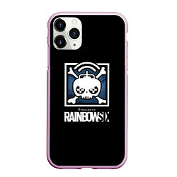 Чехол iPhone 11 Pro матовый Rainbow six шутер гейм стиль, цвет: 3D-розовый