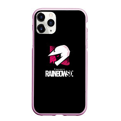 Чехол iPhone 11 Pro матовый Rainbow six шутер гейм стиль, цвет: 3D-розовый