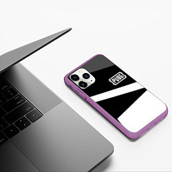 Чехол iPhone 11 Pro матовый PUBG online geometry, цвет: 3D-фиолетовый — фото 2