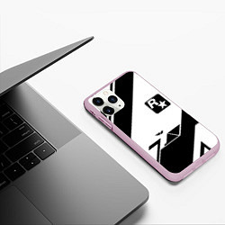 Чехол iPhone 11 Pro матовый Rockstar game pattern, цвет: 3D-розовый — фото 2