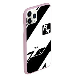 Чехол iPhone 11 Pro матовый Rockstar game pattern, цвет: 3D-розовый — фото 2