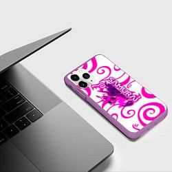 Чехол iPhone 11 Pro матовый Samurai dragon steel, цвет: 3D-фиолетовый — фото 2