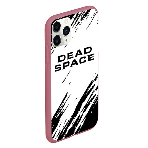 Чехол iPhone 11 Pro матовый Dead space чёрные краски / 3D-Малиновый – фото 2