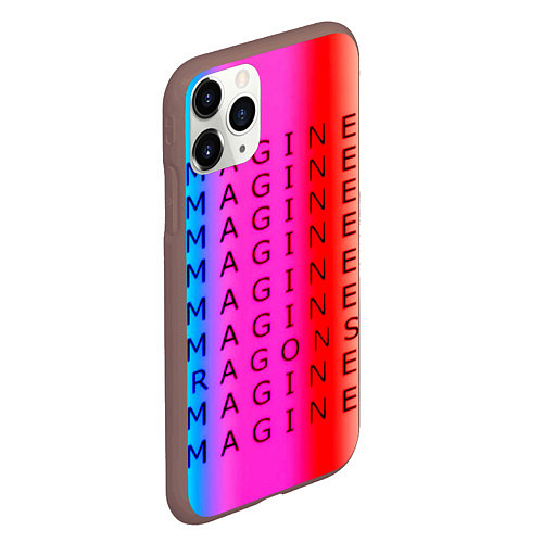 Чехол iPhone 11 Pro матовый Imagine Dragons neon rock / 3D-Коричневый – фото 2