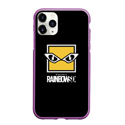 Чехол iPhone 11 Pro матовый Rainbow six 6 logo games, цвет: 3D-фиолетовый