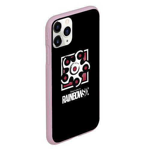 Чехол iPhone 11 Pro матовый Радуга 6 шутер гейм / 3D-Розовый – фото 2