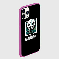 Чехол iPhone 11 Pro матовый Rainbow six шутер гейм лого, цвет: 3D-фиолетовый — фото 2