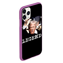 Чехол iPhone 11 Pro матовый Мем Трамп после покушения: легенда, цвет: 3D-фиолетовый — фото 2