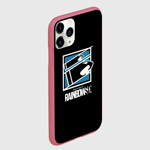 Чехол iPhone 11 Pro матовый Том Кленси радуга / 3D-Малиновый – фото 2