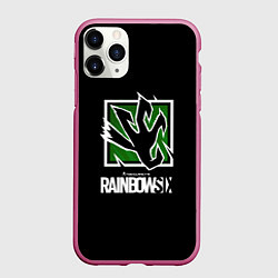 Чехол iPhone 11 Pro матовый Ubisoft game rainbow six, цвет: 3D-малиновый