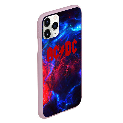 Чехол iPhone 11 Pro матовый AC DC space / 3D-Розовый – фото 2