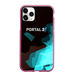 Чехол iPhone 11 Pro матовый Portal abstraction game valve, цвет: 3D-малиновый