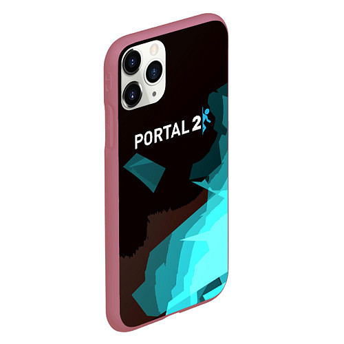 Чехол iPhone 11 Pro матовый Portal abstraction game valve / 3D-Малиновый – фото 2