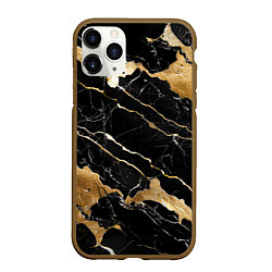 Чехол iPhone 11 Pro матовый Мрамор Порторо - абстрактная текстура, цвет: 3D-коричневый