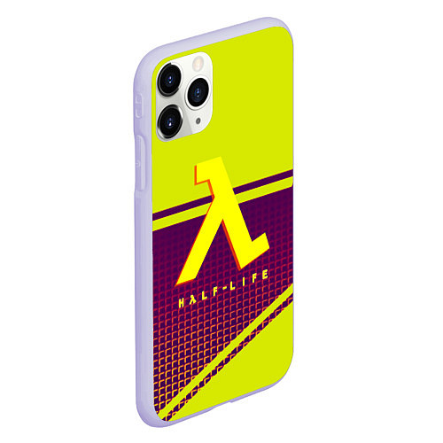 Чехол iPhone 11 Pro матовый Half life geometry valve logo / 3D-Светло-сиреневый – фото 2