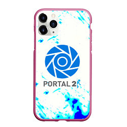 Чехол iPhone 11 Pro матовый Portal краски, цвет: 3D-малиновый