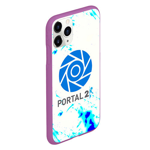 Чехол iPhone 11 Pro матовый Portal краски / 3D-Фиолетовый – фото 2