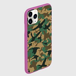 Чехол iPhone 11 Pro матовый Армейский камуфляж текстура, цвет: 3D-фиолетовый — фото 2