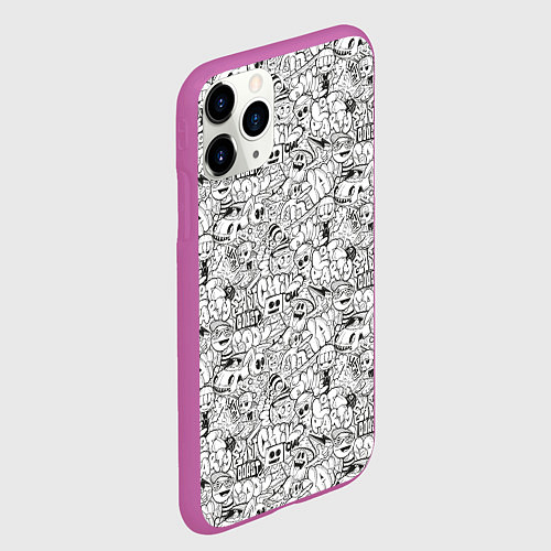 Чехол iPhone 11 Pro матовый Расслабься и веселись / 3D-Фиолетовый – фото 2