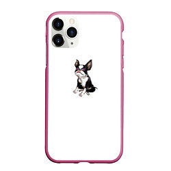 Чехол iPhone 11 Pro матовый Iggy, цвет: 3D-малиновый