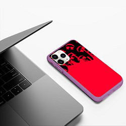 Чехол iPhone 11 Pro матовый Christopher Comstock marshmello, цвет: 3D-фиолетовый — фото 2