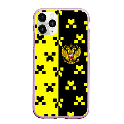 Чехол iPhone 11 Pro матовый Minecraft Russia, цвет: 3D-розовый