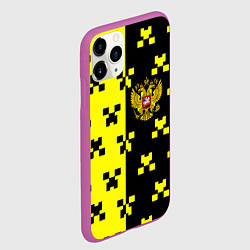 Чехол iPhone 11 Pro матовый Minecraft Russia, цвет: 3D-фиолетовый — фото 2