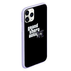 Чехол iPhone 11 Pro матовый GTA 6 logo vice city, цвет: 3D-светло-сиреневый — фото 2