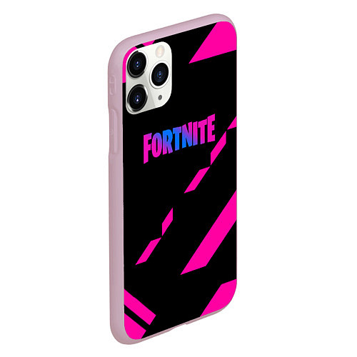 Чехол iPhone 11 Pro матовый Fortnite geometry pink / 3D-Розовый – фото 2