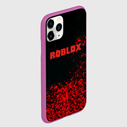 Чехол iPhone 11 Pro матовый Roblox красные краски, цвет: 3D-фиолетовый — фото 2