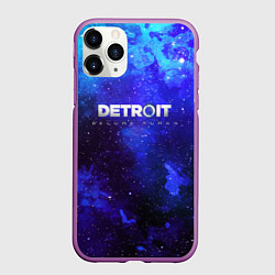 Чехол iPhone 11 Pro матовый Detroit become human space, цвет: 3D-фиолетовый