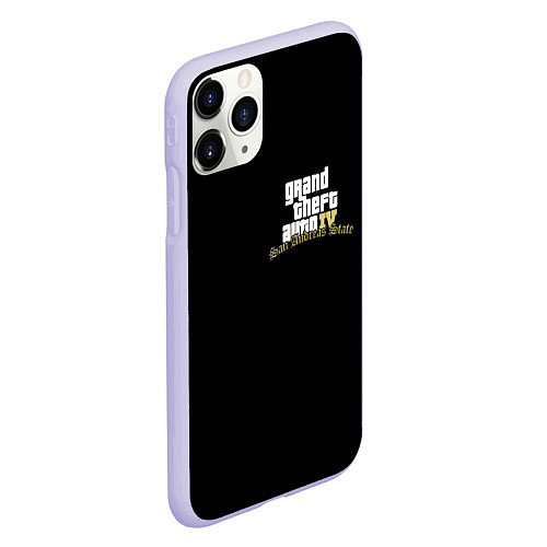 Чехол iPhone 11 Pro матовый GTA 6 logo game / 3D-Светло-сиреневый – фото 2