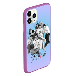 Чехол iPhone 11 Pro матовый Stray Kids family photo, цвет: 3D-фиолетовый — фото 2