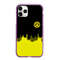 Чехол iPhone 11 Pro матовый Borussia fire fc, цвет: 3D-фиолетовый