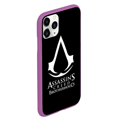 Чехол iPhone 11 Pro матовый Assassins Creed brotherhood / 3D-Фиолетовый – фото 2