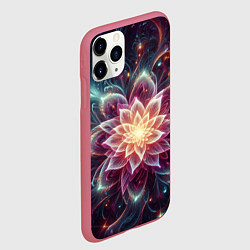 Чехол iPhone 11 Pro матовый Красочный цветок из фрактала, цвет: 3D-малиновый — фото 2
