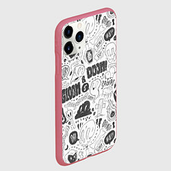 Чехол iPhone 11 Pro матовый Мрак и обречённость - приведения: паттерн, цвет: 3D-малиновый — фото 2