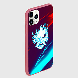 Чехол iPhone 11 Pro матовый Samurai geometry stripes neon, цвет: 3D-малиновый — фото 2