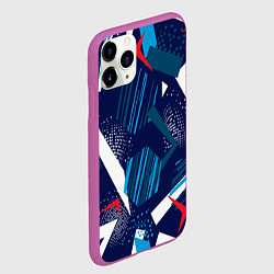 Чехол iPhone 11 Pro матовый Абстрактный фон с пятнистым узором, цвет: 3D-фиолетовый — фото 2