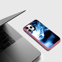 Чехол iPhone 11 Pro матовый Дым смок вейпа текстура, цвет: 3D-малиновый — фото 2
