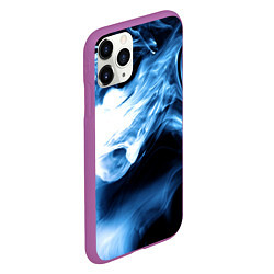 Чехол iPhone 11 Pro матовый Дым смок вейпа текстура, цвет: 3D-фиолетовый — фото 2