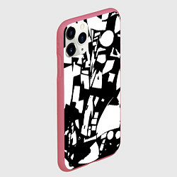 Чехол iPhone 11 Pro матовый Модная абстракция - нейроарт, цвет: 3D-малиновый — фото 2