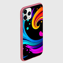 Чехол iPhone 11 Pro матовый Joy wave - ai art fantasy, цвет: 3D-малиновый — фото 2