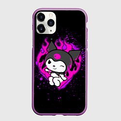 Чехол iPhone 11 Pro матовый Огненное сердце Куроми, цвет: 3D-фиолетовый